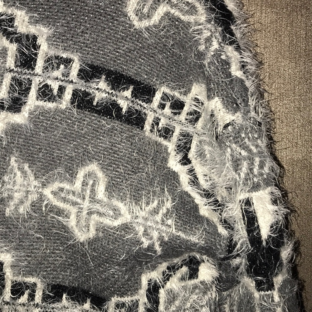 Grey Fuzzy Cardigan - Picture 2 of 2